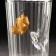 A glass "impenetrable", faceted, with a fish, 200 ml