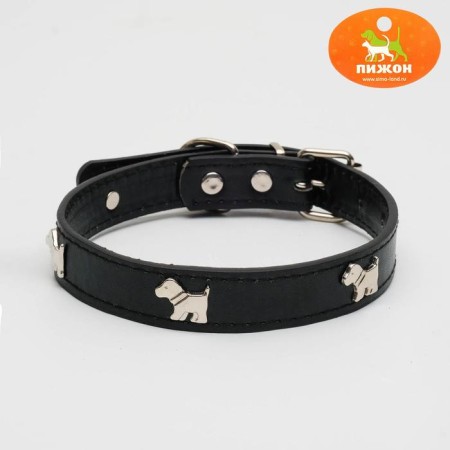 Collar "dogs", 46 x 2 cm, Osh 31-40, artificial leather, black