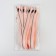 Lightning "Spiral", with a reflective strip, No. 5, connective, castle machine, 60 cm, pink color