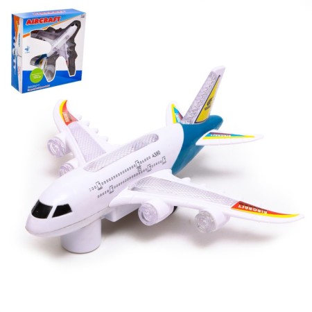 Liner aircraft, works on batteries, light and sound effects