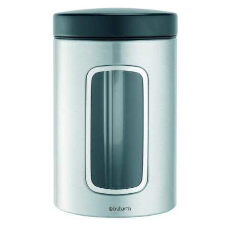 Container for bulk products of Brabantia, with a window, a steel -matte color 1.4 liters