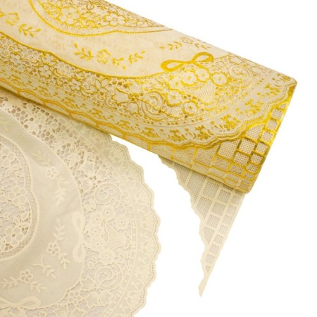 Towa Grace napkin, openwork, oval, 30x45 cm, color gold-1