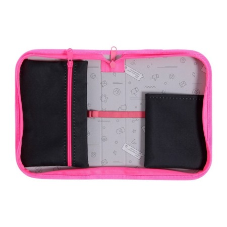 Penal 1 section 140 x 210 x 40 mm, folding pocket and cosmetic bag, fabric, calligrata topontent art love-2
