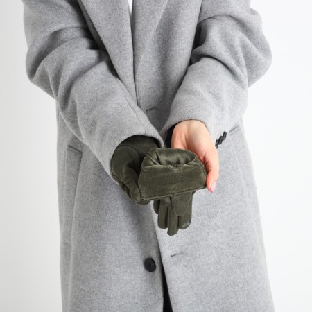 Gloves are female, dimensionless, without insulation, khaki color-5