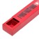 Box for 5 sweets with a shell, with a window, with thin dividers, red 20*5.5*3.5