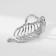 Ring metal "leaf" of fern, color silver, dimensionless
