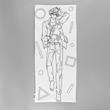 Pillowcase for coloring "stylish guy" 30x70cm-2