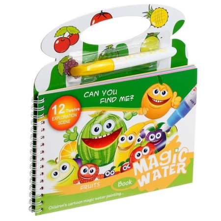 Book for drawing water "Fruits", with a marker-4