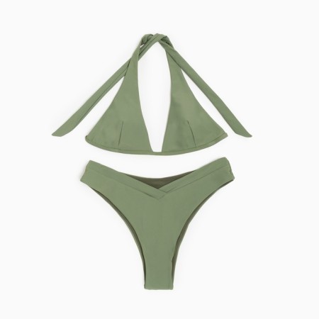 Swimsuit female separate minku color green, size 46-4