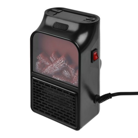 Portable heater Luazon LTO-09, 500W, 23 m², 2 modes, black, cord-3
