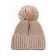 A cap with a lapel and a pompom Children's Amarobaby Pure Love Muffin, size 38-40 cm, beige color