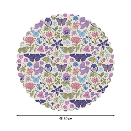 The tablecloth "Butterfly and leaves", round, Saten, d = 150 cm