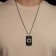 Pompeii pendle pendle amulet star David, color black silver, 70 cm