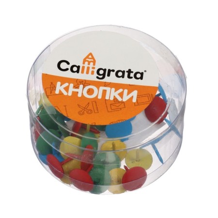 Office buttons 12 mm, colored, in a cardboard box, 50 pieces-3