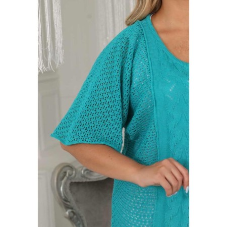 Cardigan female, size 52, green color-15