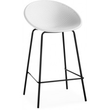 Baric stool zeta metal/plastic, black/white 50x51x86 cm