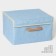 Storage box with lid LadoM "Francesca", 33 × 25 × 19.5 cm, blue color