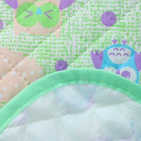 Owls cover 110x140cm, pistachio, calico 120g/m, hl 100%-2