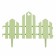 Decorative fence, 25 × 170 cm, 5 sections, plastic, light green, "wonderful garden"