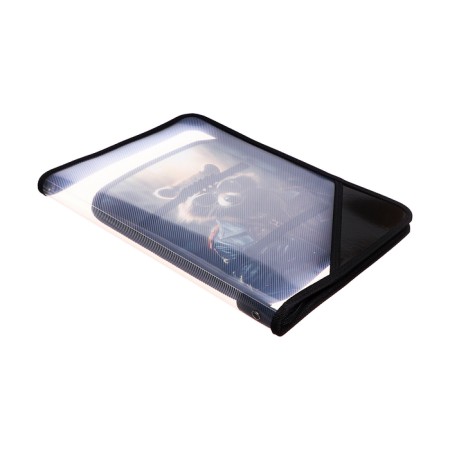 Labor folder A4, 325 x 230 x 25 mm, lightning around, folding bar, plastic, PTR-1, calligrata "raccoon"-4