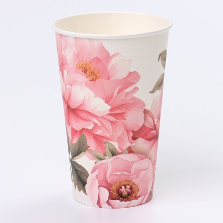 A one -time paper glass for pionic coffee, 400 ml-1