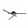 Ceiling lamp Lumion. Parker, 56W, LED, 810 mm, black color, gold