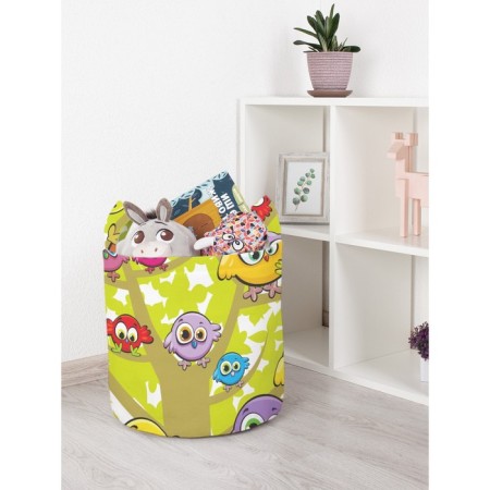 Toy basket "Bird collection, size 35x35 cm