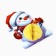 New Year's Poster "Snowman" for the New Year, 21.6 x 26.2 cm