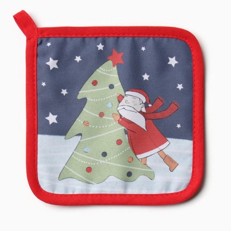 Set of kitchen. Dolyana "New Year's embrace": mittens 20x28 cm, severity 17x17 cm, 35% HL, 65% PE-3