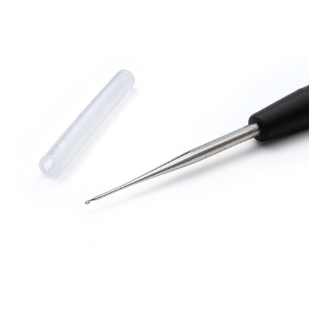 Imra Record hook for thin yarn, soft handle, steel, 0.6 mm-1