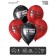 Shar Latex 12 "" In your whirlpool... ", pastel, set of 5 pcs., Red color, black