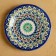 Plate of the Rishtan ceramics "Flowers", blue, flat, 17 cm, mix