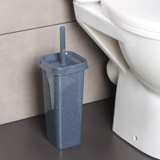 Toilet kit: brush with Spin & Clean Stone stand, dark stone