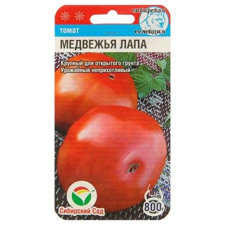 Seeds Tomat "Bear Lap", Middle Erand, 20 pcs