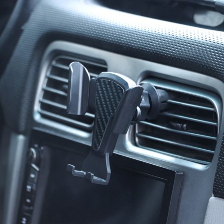 Cartage phone holder, selfless 6-9 cm, black