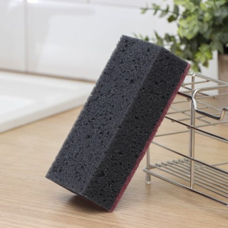 Household sponge with a cleaning layer of Raccoon "Loft", 1 pc, 15 × 7 × 4 cm, crown -feed foam-3