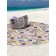 Pareo and beach rug "Tropical sketches", d = 150 cm