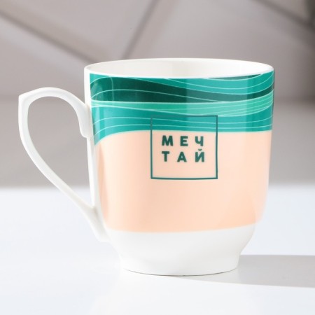Ceramic mug “Dream”, 260 ml, beige color