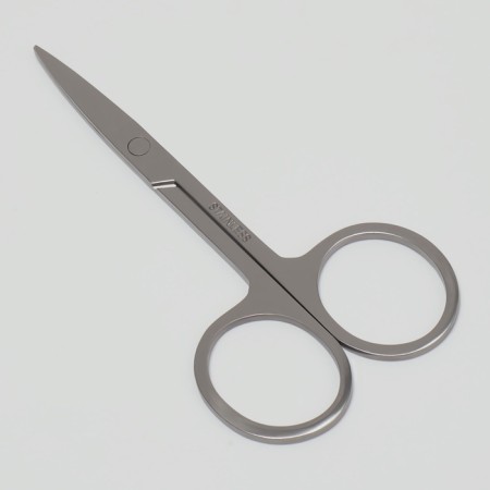 Scissors manicure, straight, narrow, 9 cm, silver color-2