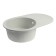 Sin for a kitchen made of stone Zein 11/Q10, 720 x 455 mm, oval, overflow, color light gray