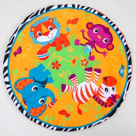 Developing rug with arcs "ZOO", 68x68, crumb I-5