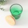 Bank for candles glass with a green gradient cover 220 ml 7x7x8.4 cm