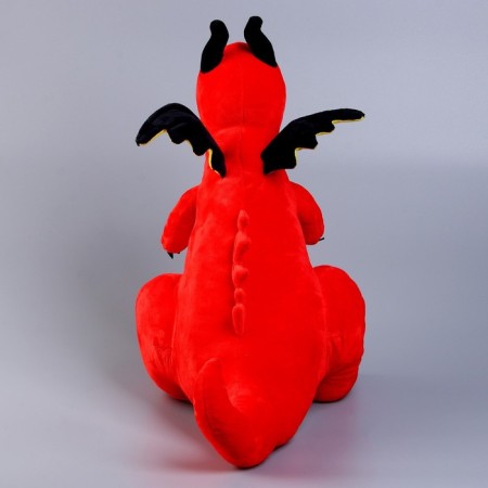 Soft toy "Dragon", with black wings, 45 cm, red color-5