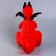 Soft toy "Dragon", with black wings, 45 cm, red color