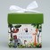 Gift folding box, packaging, "animals", 10 x 10 x 10 cm