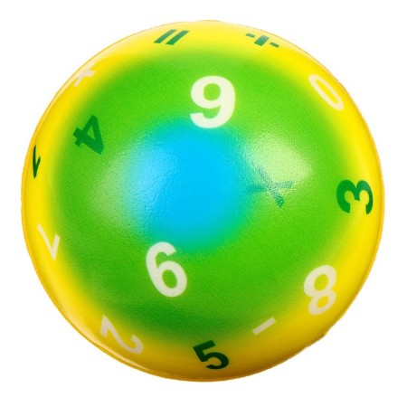 Baby soft ball "Study fun", numbers 6.3cm, in showbox-2