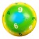 Baby soft ball "Study fun", numbers 6.3cm, in showbox