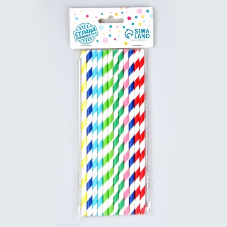 The cocktail tubes "Spiral", set 12 pcs., Mix color-2
