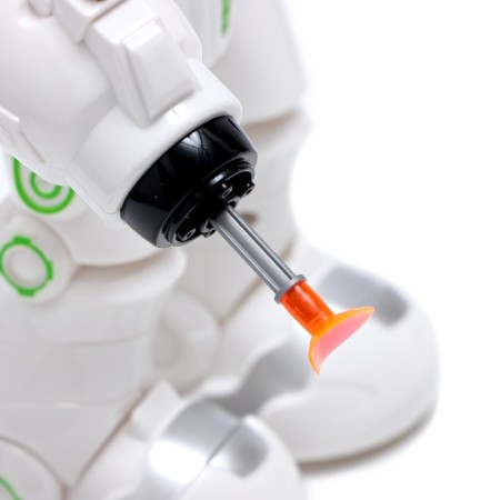 Gravitone robot, light, sound, shoots, batteries, Russian voice acting, green-5
