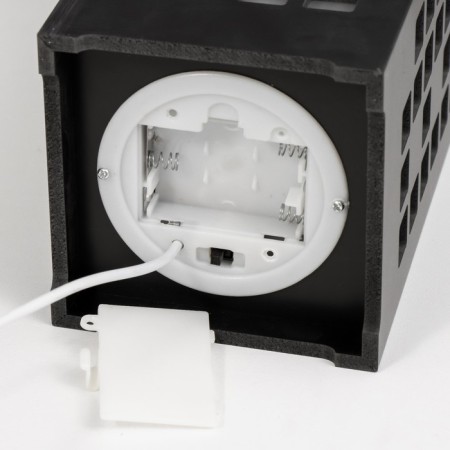 Nightlight "Matrix" LED from batteries 3HAAA USB black 10x10x23cm Risalux-4